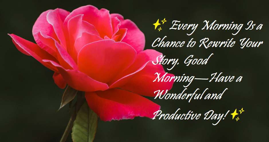 Every morning is a chance to rewrite your story greeting