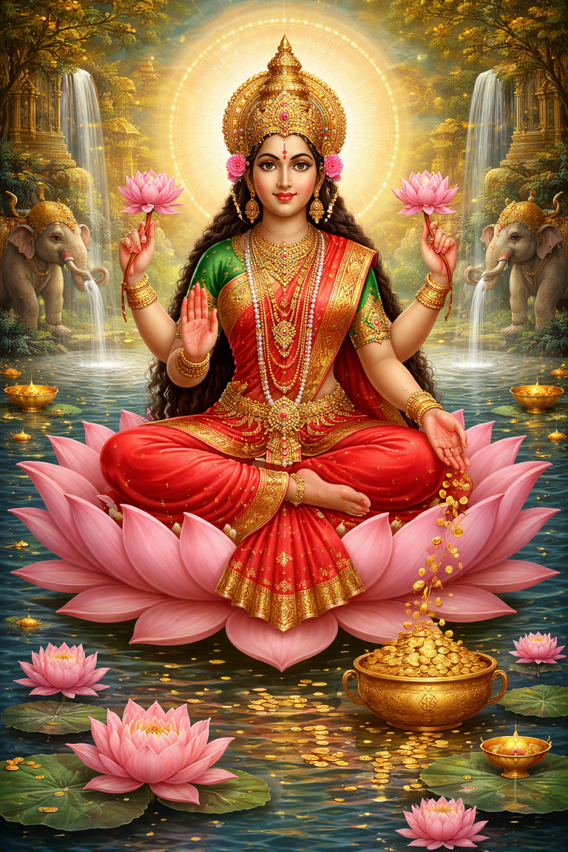 Friday Good Morning Wishes with goddess lakshmi