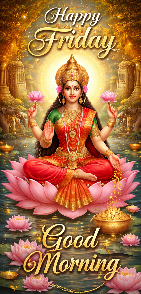 Friday Good Morning Wishes with lakshmi