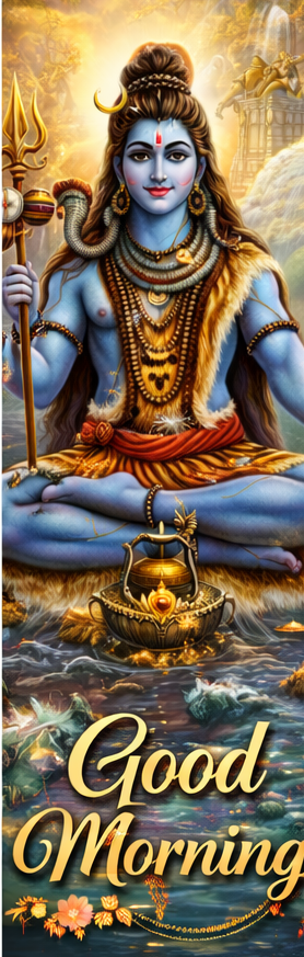 Losrd Shiva god photo with Good Morning Wishes